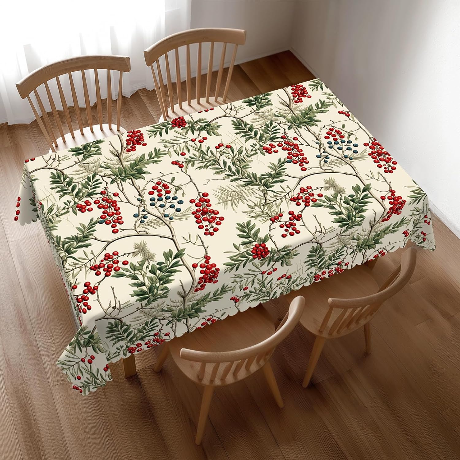 Home Textiles Premium - Nappe de Noël en aquarelle motif