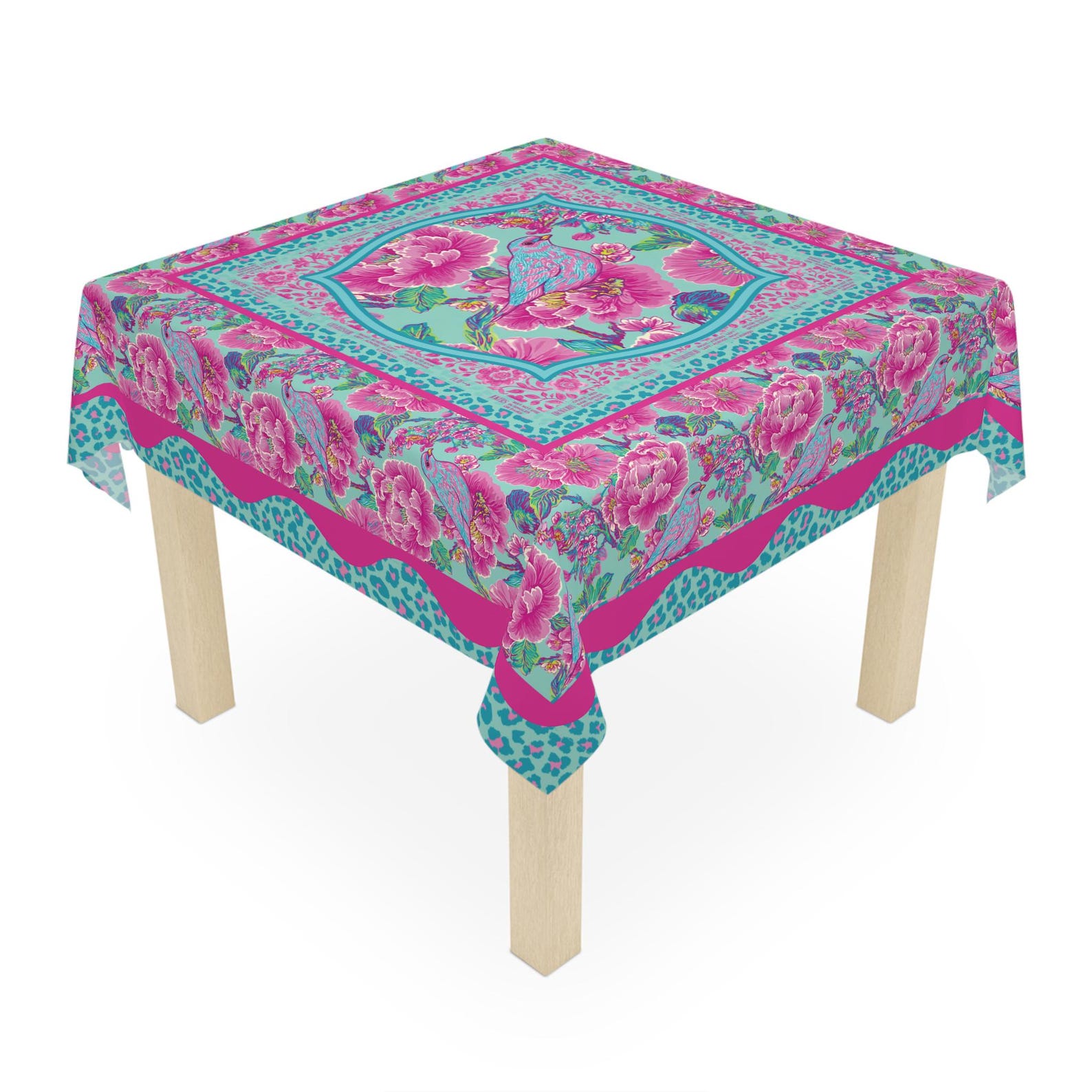 Nappe carrée rose pour soirée  - Home Textiles Direct avis et prix
