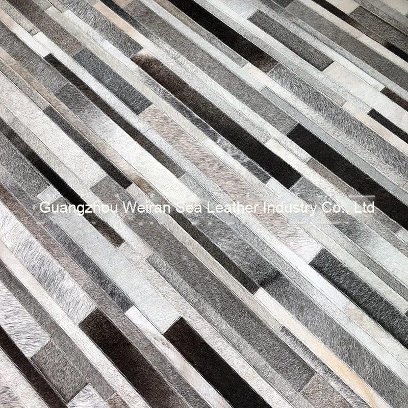Tapis gris en patchwork de cui - Home Textiles Importers In Usa avis et prix