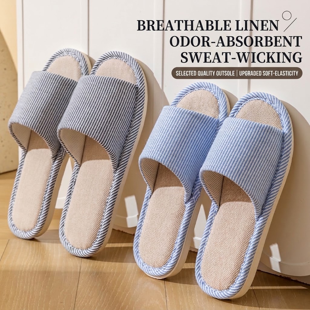 Chaussons en lin respirant pou - Home Textile avis et prix