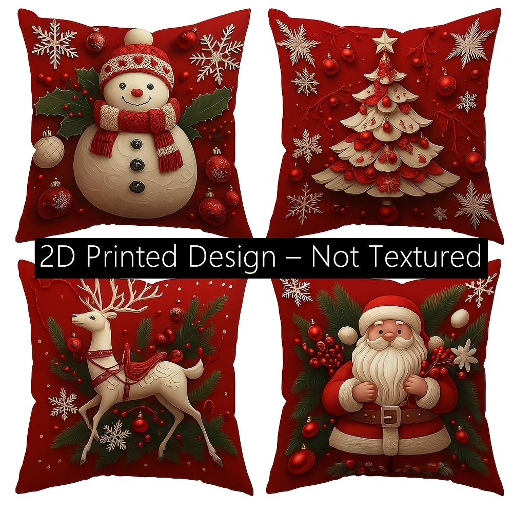 2 housses de coussin de Noël,  - Pillow Insert 18X18 avis et prix